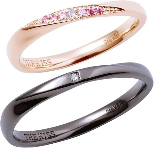 ザ・キッス(THE KISS) シルバー ペア リング SR1549DM-1550DM