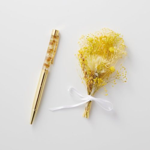 ヒッカ(hikka) ハーバリウムボールペン×ブーケセット Thank youメッセージ入り