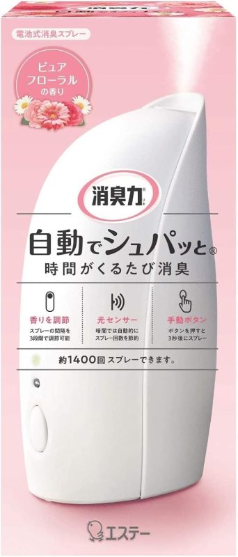 エステー 消臭力 自動でシュパッと 本体 ピュアフローラルの香り
