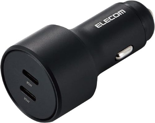 エレコム(ELECOM) C2ポートシガーチャージャー EC-DC09BK