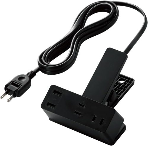 エレコム(ELECOM) USB-Aポート付きクリップタップ T-U05-3225BK