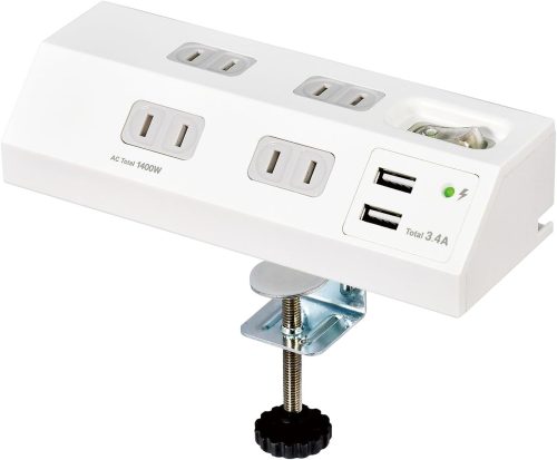 エルパ(ELPA) USB集中スイッチ付デスクタップ WLS-DS4232SUA