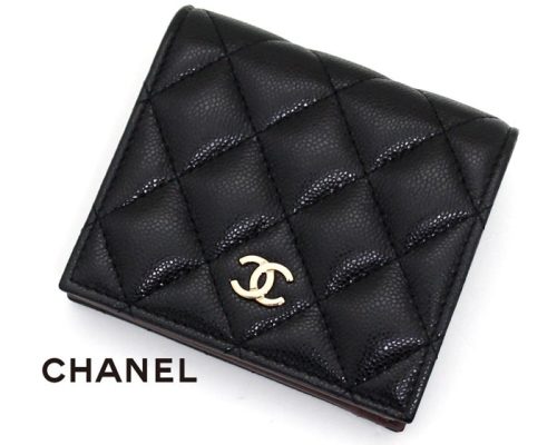 シャネル(CHANEL) マトラッセ グレインド カーフ ミニ財布
