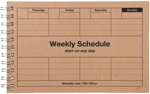 マークス ウィークリー手帳 日付フリー 週間バーチカル A6変型 FDR-WS01