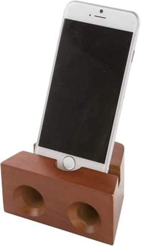 ゴーウェル(gowell) ラバーウッド スマホスタンド ダブルホーン TS-1285-007