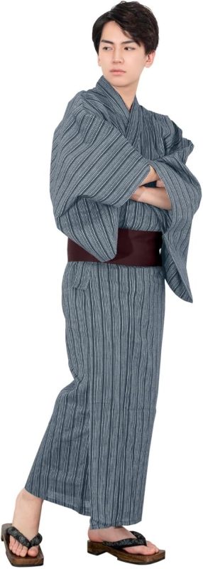 キョウエツ(KYOETSU) メンズ浴衣 豪華4点セット C