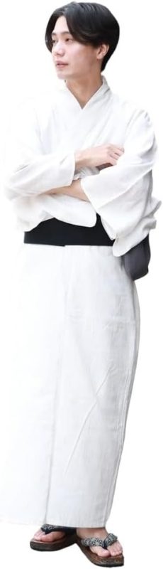 なでしこ メンズ 男物高級綿麻浴衣3点セット