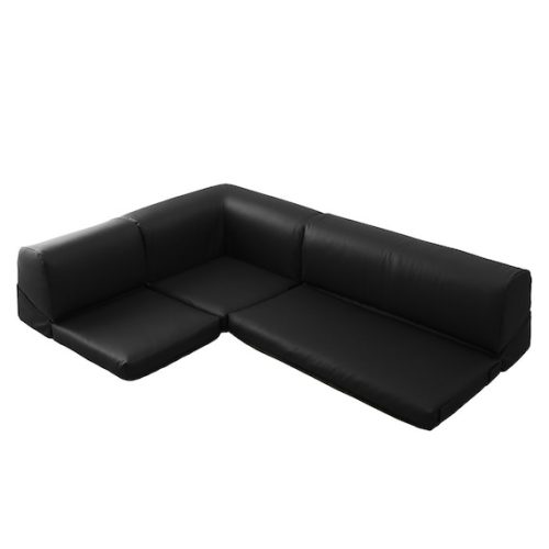 ニトリ(NITORI) ポケット付きロータイプコーナーソファ3点セット 562018