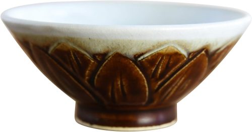 つかもと窯 U TOCHIGI DESIGN 飴釉彫蓮紋 飯碗 MM-12