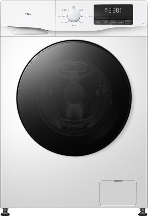 TCL ドラム式洗濯機 奥行48cm 幅60cm 洗濯6kg CWD60AW