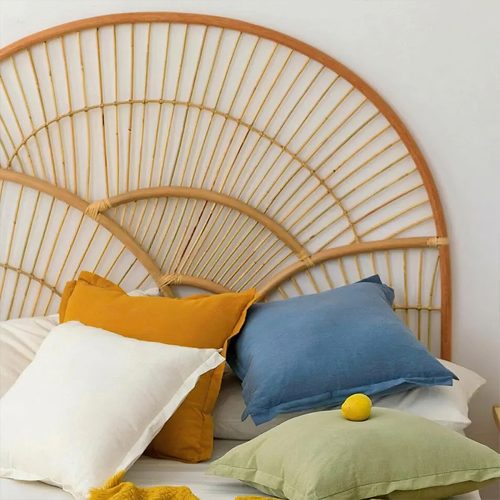VEROMAN ラタン編みベッドヘッドボード