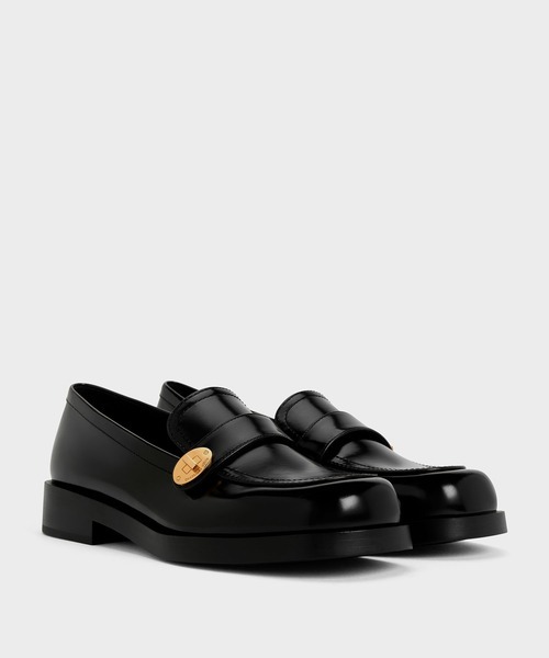 チャールズアンドキース(CHARLES＆KEITH) メタリックバックル ストラップローファー