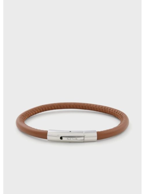 ポールスミス(Paul Smith) ロゴクラスプ レザーブレスレット