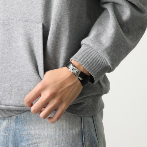 エルメス(HERMES) レザーブレスレット ケリー ドゥブルトゥール