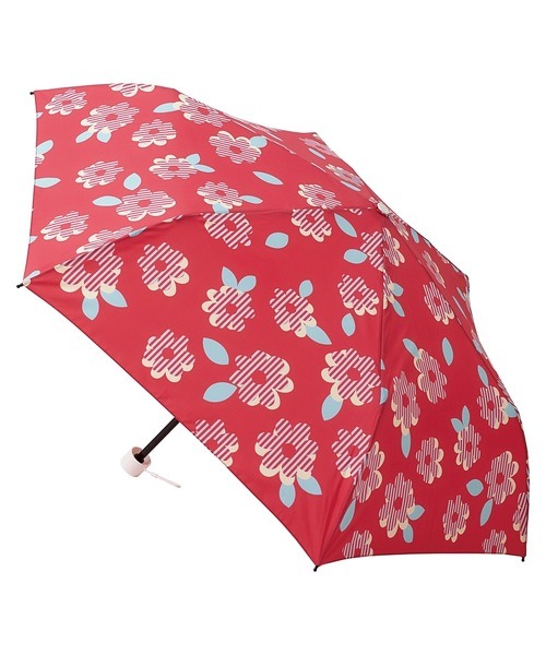 フロータス(FLO(A)TUS) print ストライプ コットン フラワー 折りたたみ傘