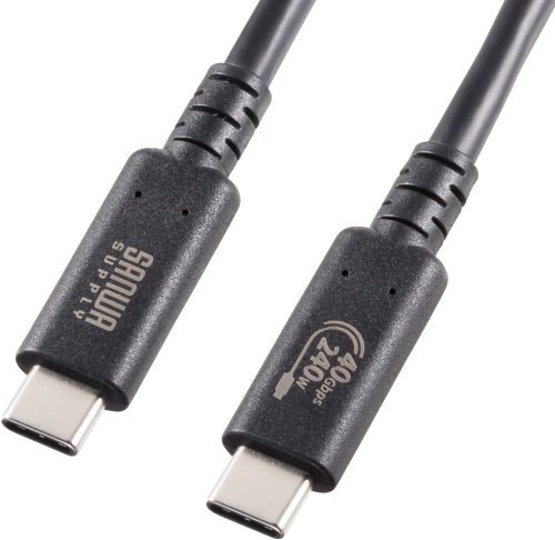 サンワサプライ(SANWA SUPPLY) USB Type-C USB40Gbps USB4 Gen3 対応ケーブル 1m KU-40GCCPE10