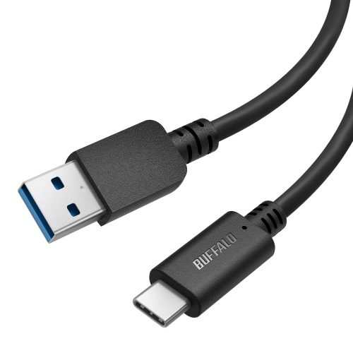 バッファロー(BUFFALO) USB 3.2 Gen1 A to C ケーブル BU3AC10BK/N