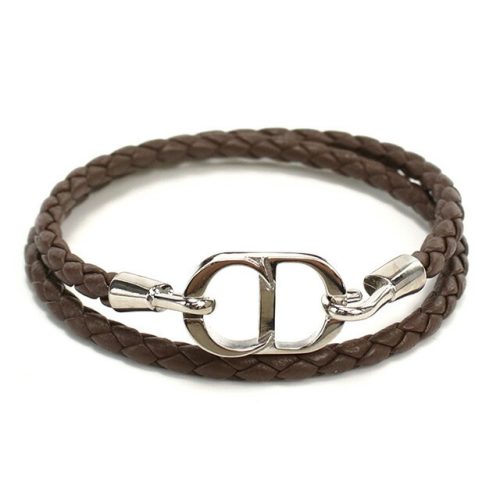 ディオール(Dior) CD Icon ブレイドレザー ダブルブレスレット