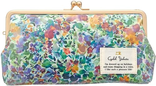 シャレールヤハタ(Cyalel Yahata) がま口 通帳ケース ボタニカルフラワー