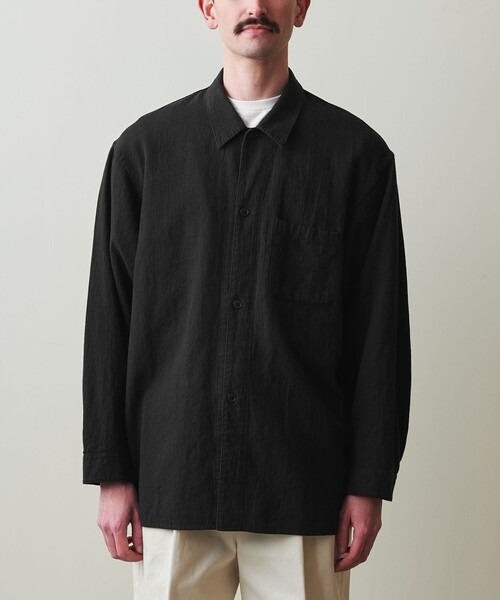 スティーブン・アラン(Steven Alan) CL クレープ オープンカラー シャツ