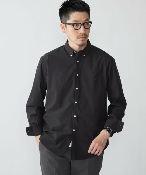 シップス(SHIPS) SOLOTEX(R) DRY ワンポイントロゴ シアサッカー ボタンダウンシャツ