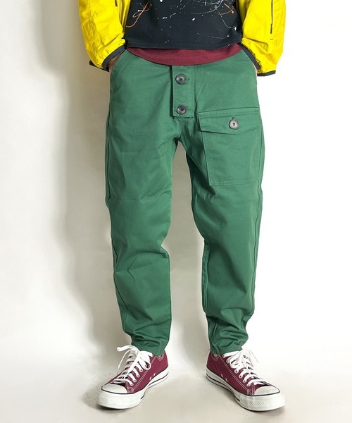 ビートジャイブ(BEATJIVE) カーゴパンツ スリム ミリタリーパンツ サルエル テーパード メンズ