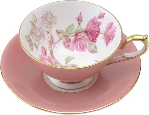 エインズレイ(Aynsley) エリザベスローズ ティーカップ&ソーサー アセンズ