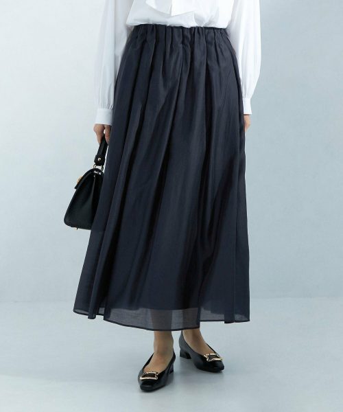 ユナイテッドアローズ グリーンレーベルリラクシング(UNITED ARROWS green label relaxing) シアー ギャザー スカート 4