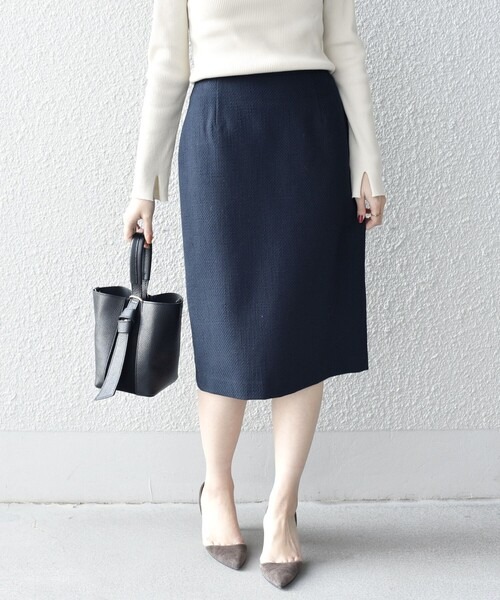 シップス(SHIPS) ツイードタイトスカート