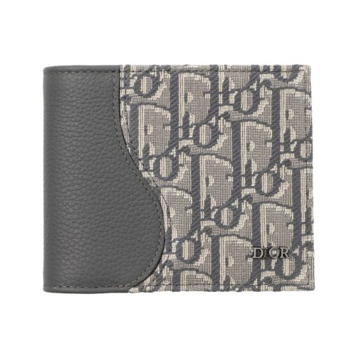 ディオール(Dior) Saddle 2つ折りウォレット グレインドカーフスキン マーケトリー & ディオール オブリーク ジャカード