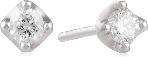 4℃ K10ホワイトゴールド ピアス 111146153206