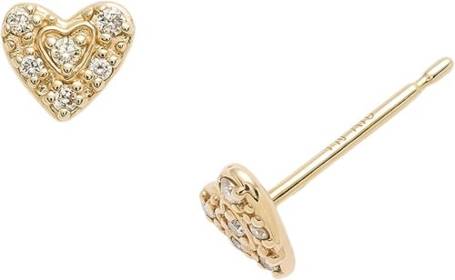 ノジェス(NOJESS) Tiny Motif K10ダイヤモンドハートピアス 0.03ct