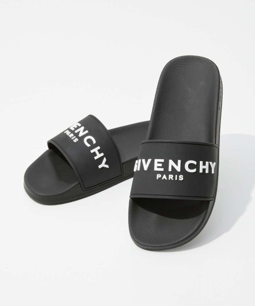 ジバンシィ(GIVENCHY) ブランドロゴ フラット サンダル ラバー