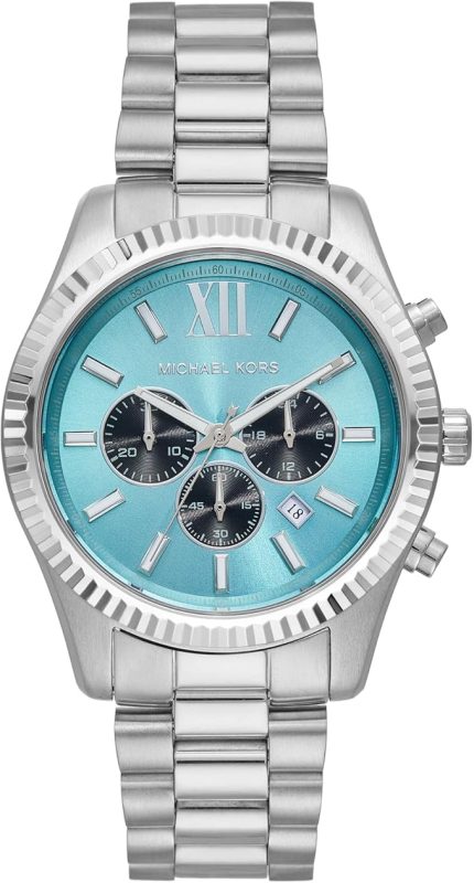 マイケルコース(MICHAEL KORS) LEXINGTON オーバーサイズ シルバートーン ウォッチ 44mm