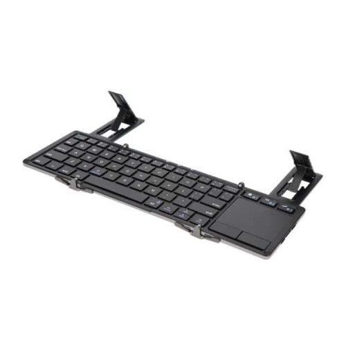オウルテック(Owltech) 折りたたみキーボード タッチパッド搭載 OWL-BTKB6301TP-BKGY