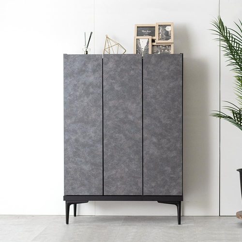 タンスのゲン 大理石調スリムシューズボックス 17010097