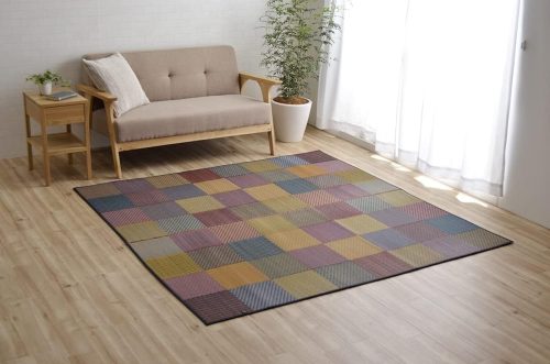 イケヒコ・コーポレーション(IKEHIKO) 国産い草ラグ DXカラフルブロック