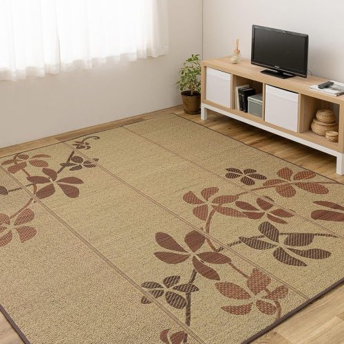 萩原 い草ラグ リーフ