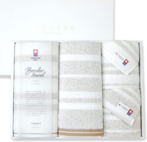 TANGONO Border towel バスタオル2枚・フェイスタオル2枚セット