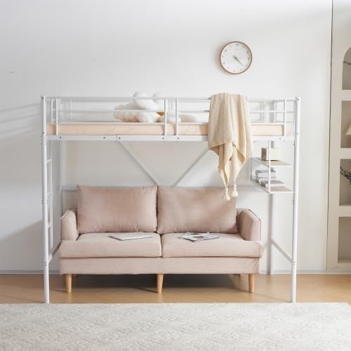 オーエスジェイ(OSJ) ロフトベッド パイプベッド サイド棚付き