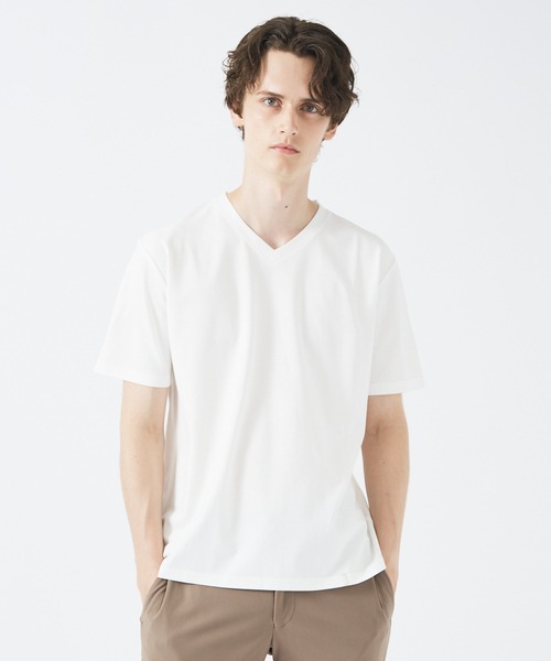 アバハウス(ABAHOUSE) ドレスポンチ Vネック 半袖Tシャツ