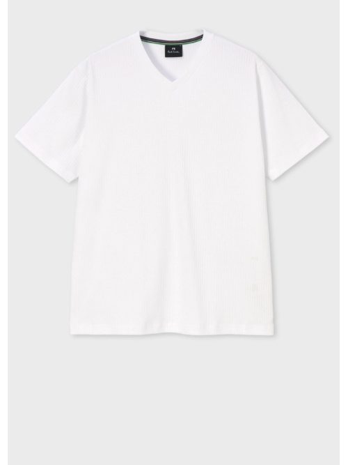 ピーエスポールスミス(PS Paul Smith) Vネック リブ半袖カットソー