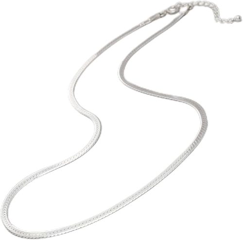 ココシュニック(COCOSHNIK) シルバー デザインチェーン フラットスネークネックレス M