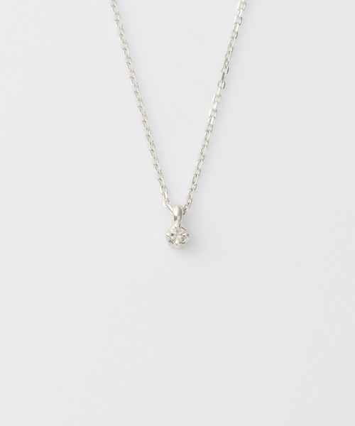 アガット(agete) シルバーダイヤモンドネックレス 0.03 ct