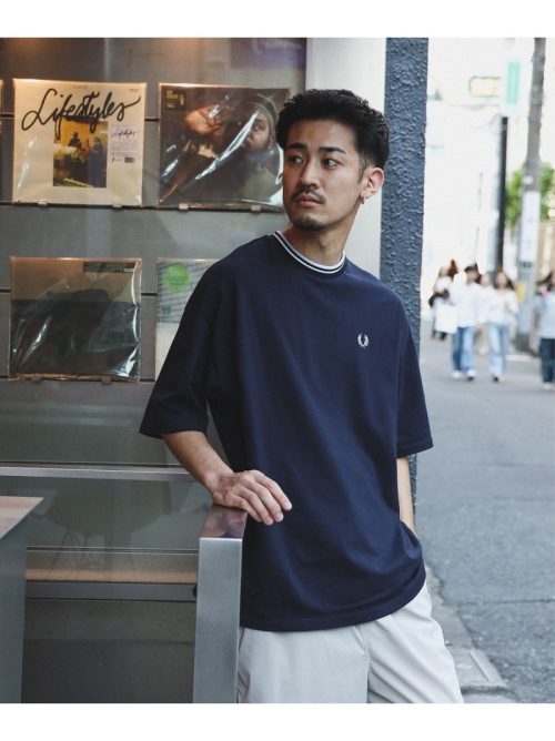 フレッドペリー(FRED PERRY) 別注 オーバーサイズ ピケ Tシャツ