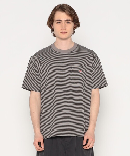 ダントン(DANTON) MEN'S SHORT SLEEVE POCKET T-SHIRT STRIPE