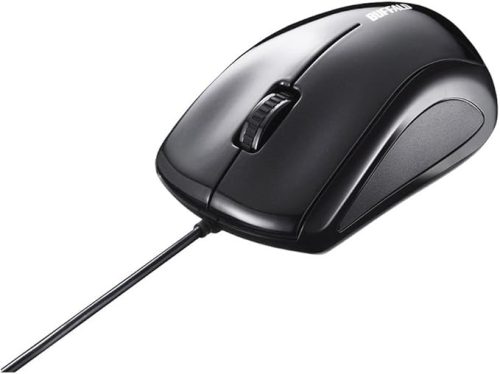 バッファロー(BUFFALO) 有線レーザー式マウス 静音 3ボタン BSMLU108