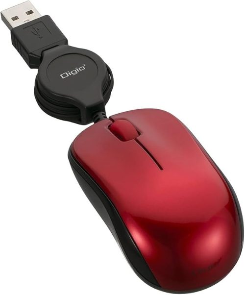 ナカバヤシ(Nakabayashi) くるんとmini 小型巻き取り有線3ボタンBlueLEDマウス MUS-UKT166