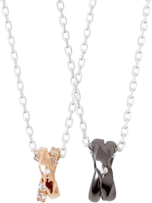 ザ・キッス(THE KISS) シルバー ペア ネックレス SPD7032DM-7033DM