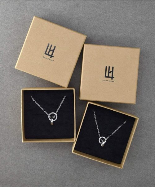 ライオンハート(LION HEART) THE EDGEカッティングダブルリングペアネックレス シルバー925